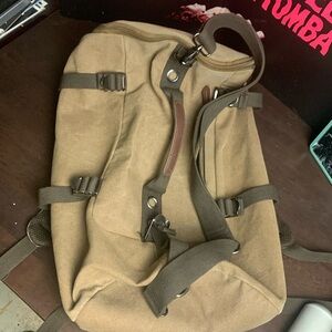 Brown Canvas Backpack/Duffle